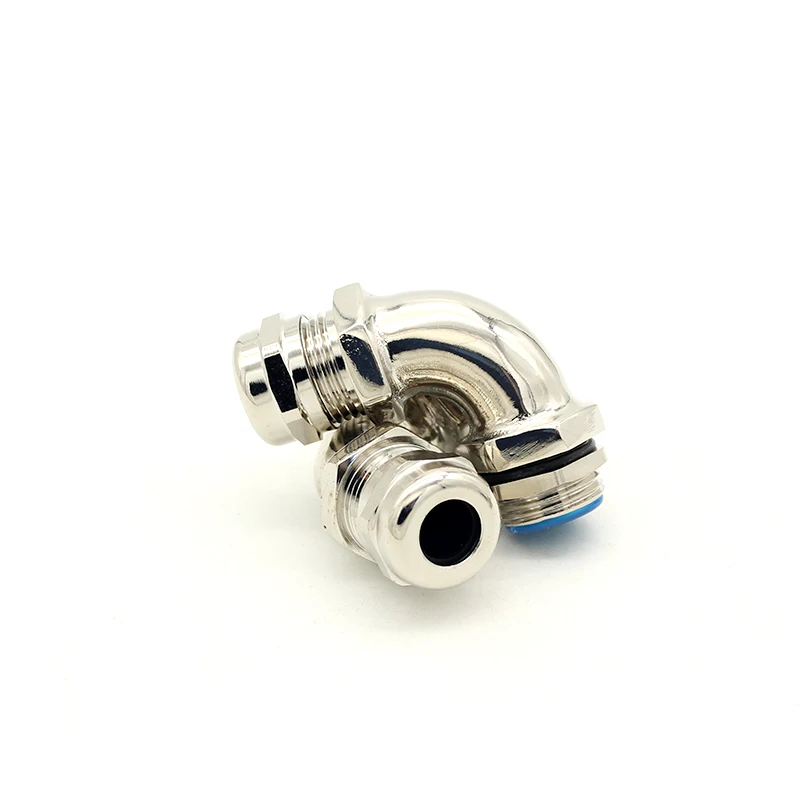 Metal Flexible Conduit Fittings 90&deg; Degree Electrical Wire Range Gland Connector Brass Right Angle Cable Gland