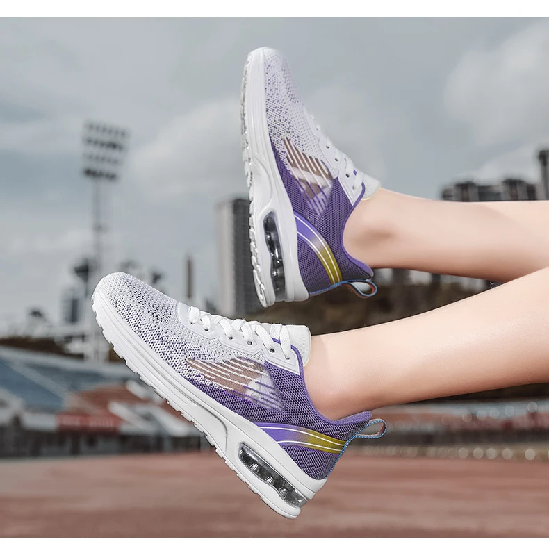 Womens Running Shoes Outdoor Jogging Sneakers Trend Air Cushion Sports Shoes Female Fitness Sneakers Breathable Mesh Tennis Shoe