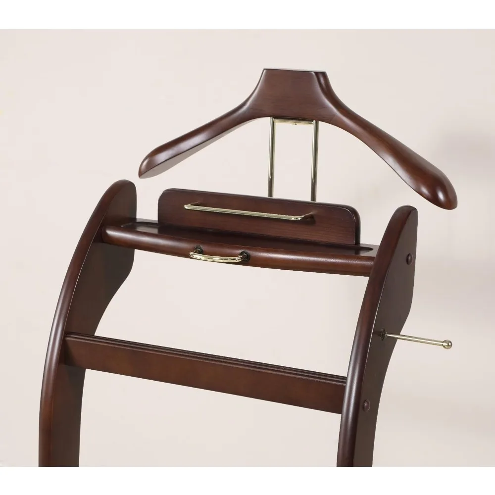 windsor suit valet stand vl16001 with top tray, contour hanger, trouser bar, tie & belt hooks and shoe rack, 17" w x 14" d x 40