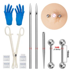 Ultimate Body Piercing Kit with Surgical Steel Tools (OT14045-3MX)