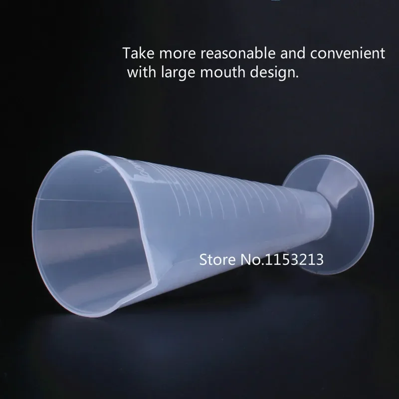 5 pcs/lot 500ml Capacity Clear graduated plastic Conica Measuring cup PP cylinder Plastic Beaker of Laboratory supplies