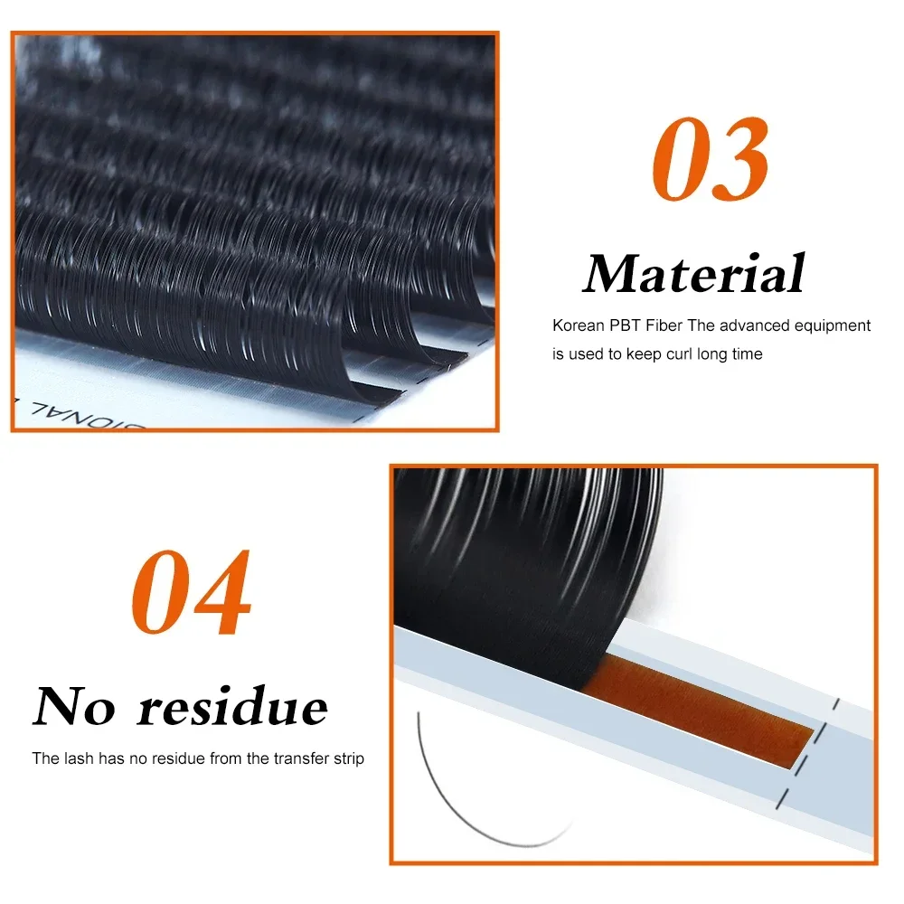 Silk Lash Extension Individual Lashes Eyelash Extensions Fake Eyelashes Eyelash Extension Eyelash Extension Lashes False Eyelashes for Professionals Soft Russian Volume Eyelashes Natural Faux Cils Makeup