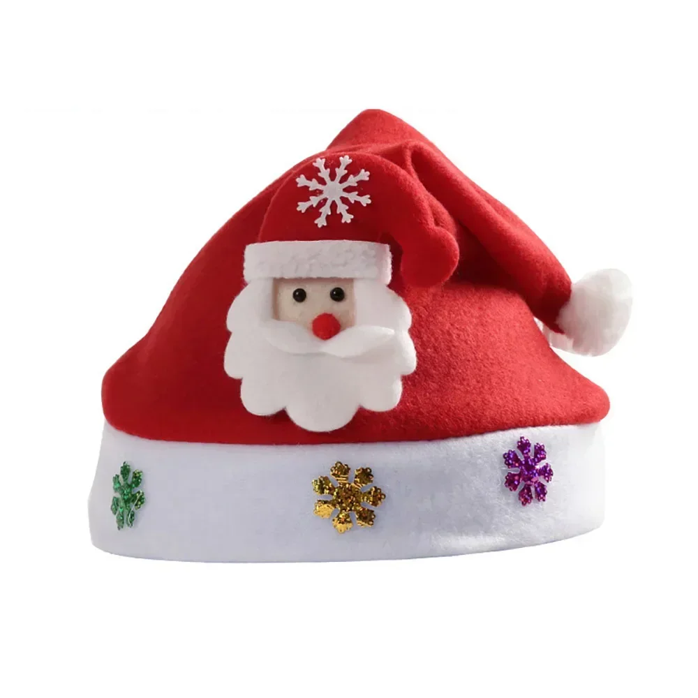 Christmas Beanie Hat Christmas LED Hat New Year Cute Kids Adults Cap Navidad Children Girl Hat New Year Costume Santa Claus Xmas Winter Gift Decor