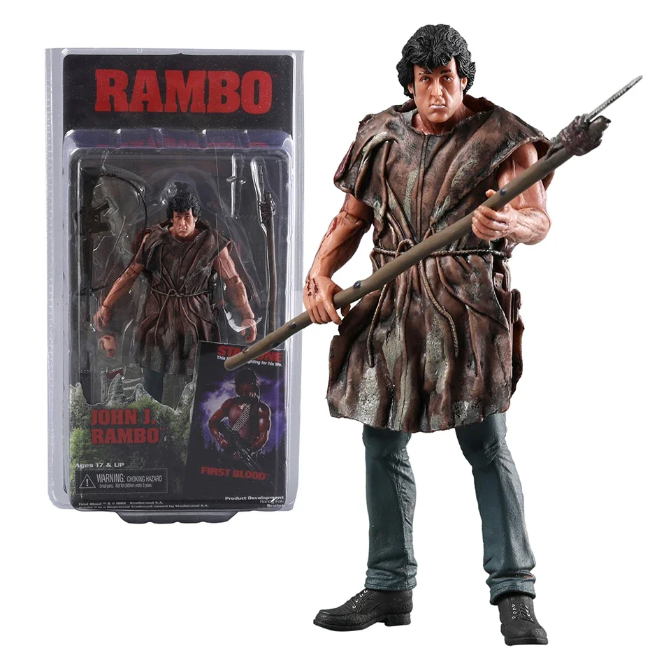 thumbnail image 1 of Figura de acción ensamblable de PVC de John J. Rambo de NECA First Blood, 1 of 5