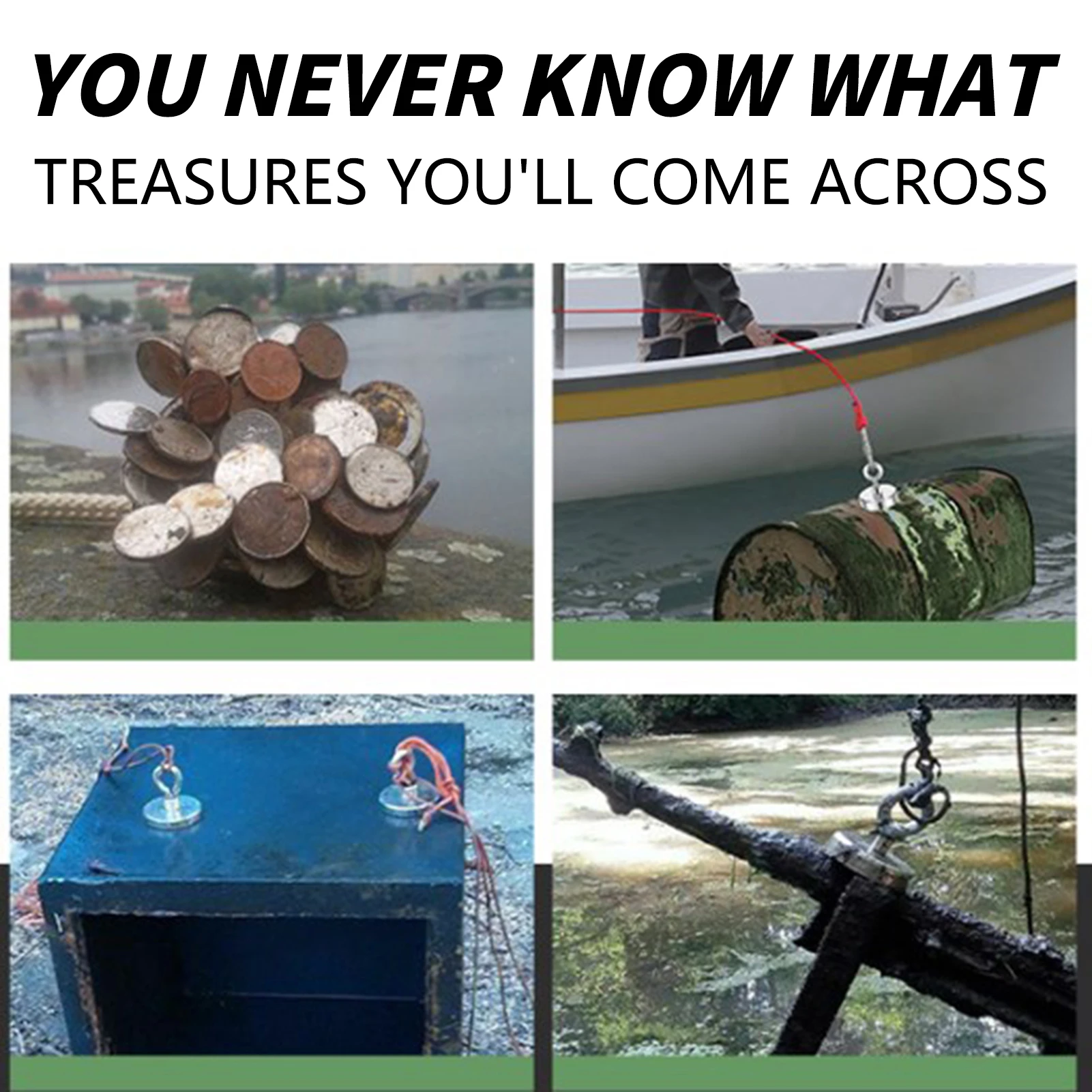 Description Picture 4 of itemHeavy Duty Magnetic Hooks Super Powerful Neodymium Magnet Strong Magnetic Force Ndfeb Hook For Household Salvage Sewer Dredging