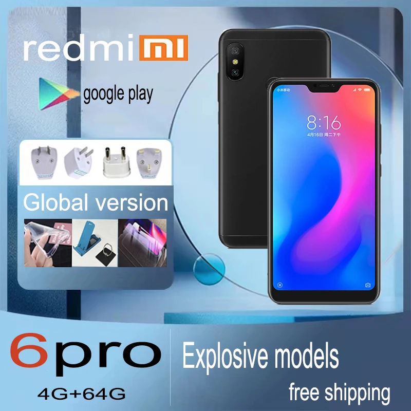 Смартфон Xiaomi Redmi 6 Pro телефон с планшетом 1080X2280 пикселей Snapdragon 625 4000 мАч | Мобильные