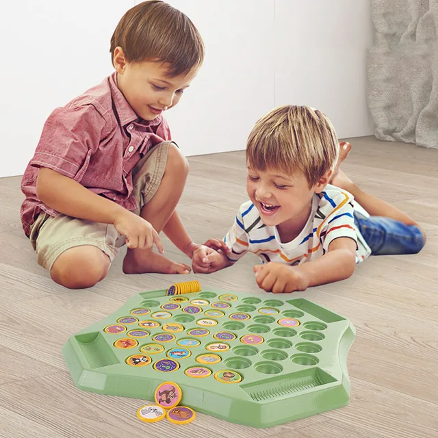Kids Battle Chess Educational Memory Challenge Toy Focus Training Cognitive Learning Fun Animal Flip Chess Parent-child Game Toy 5