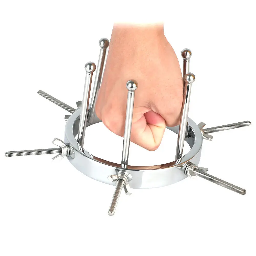 Labia Spreader Stainless Steel Chastity Device - Adjustable Huge Anal Plug Dilator and Vaginal Speculum - Extreme Spreader Waterproof Sex Toy for Adults