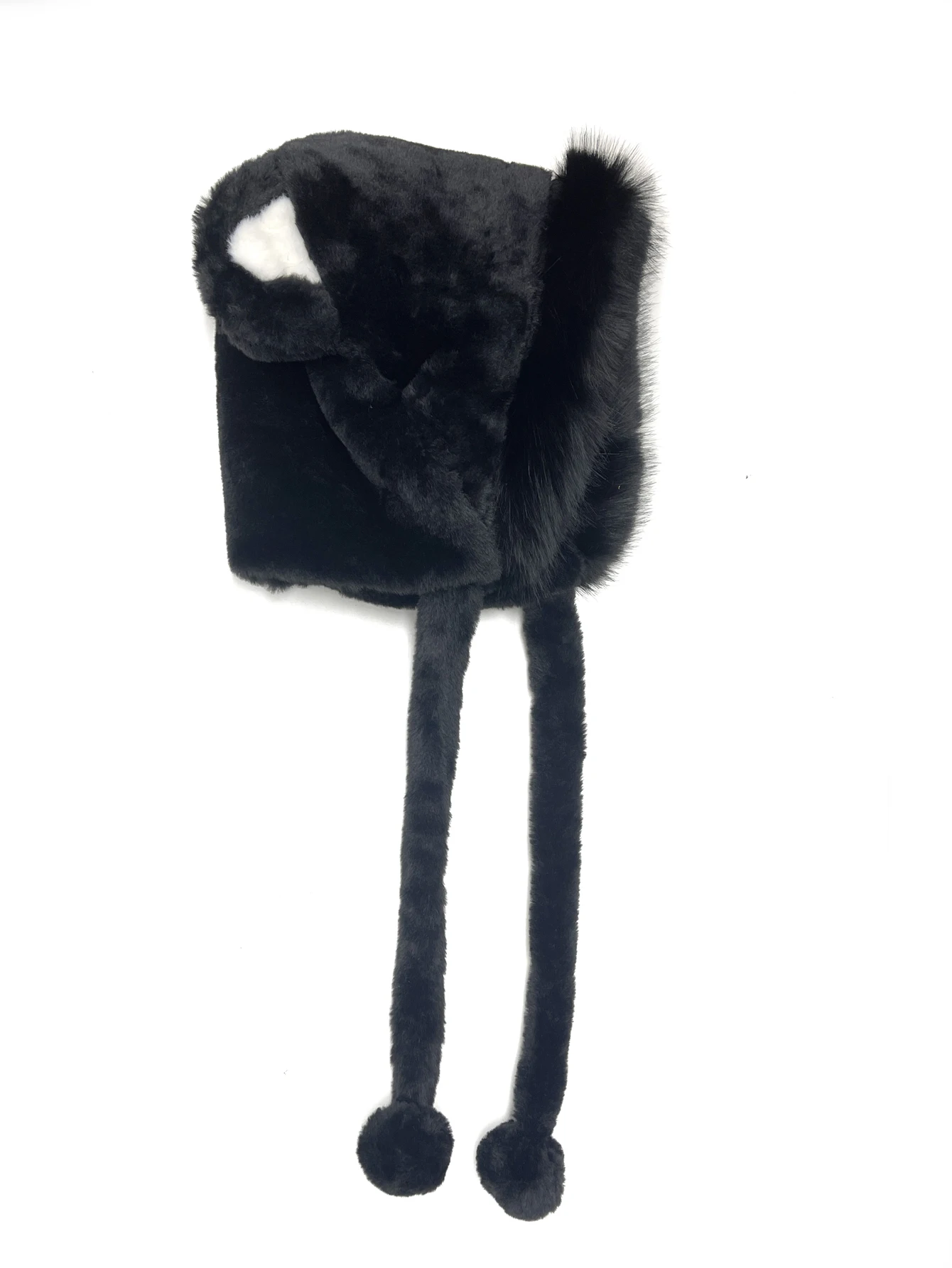 A Winter Cute Bear Ear Warm Hat Women Plush  Beanie Hat Girls Windproof  Cap 4