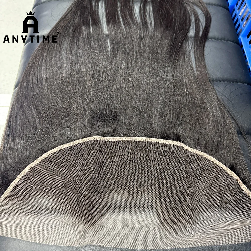 Straight 13x4 HD Invisible M Style Hairline Lace Frontal 100% Human Hair Preplucked Natural Color 13x4 Lace Frontal For Women