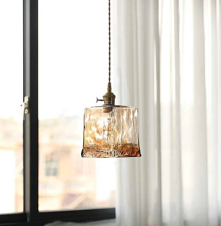 

Nordic Japanese American wabi-sabi style bedroom, dining room, bar all copper chandeliers