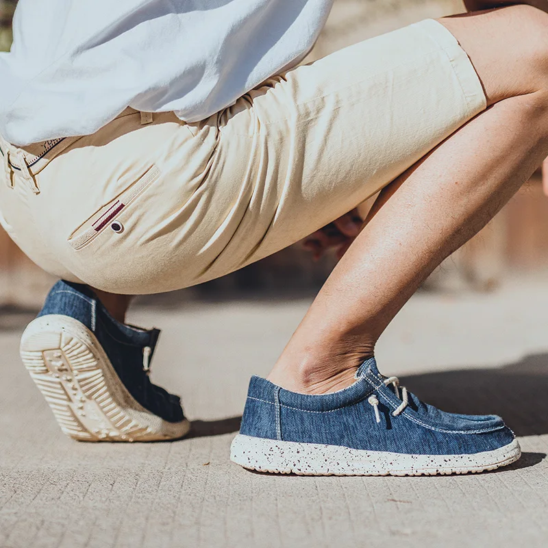 New Summer Men's Canvas Shoes Comfortable Soft Men's Shoes Breathable Men Vulcanized Shoes Slip Wear Men's Casual Flat Shoes 6