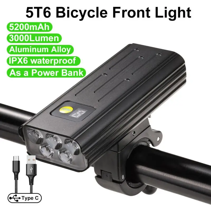 

3000 Lumen luz bicicleta USB Rechargeable light 10000mAh As Power Bank luces para bicicleta lanterna bicicleta Bike Accessories