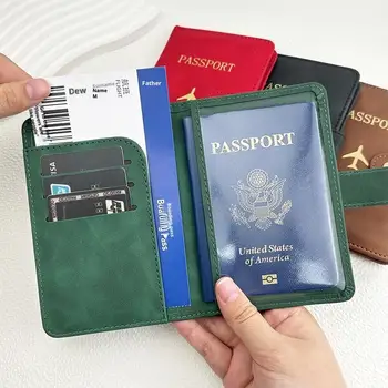 Nuova custodia impermeabile per passaporto, custodia da viaggio in pelle PU, portafoglio per carte di credito, graziosa custodia per passaporto per donna/uomo