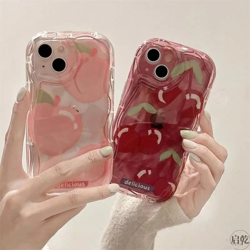 Custodia Per Telefono Per Xiaomi Mi 11 12 Lite 12T Poco F3 F4 X3 X3 X4 X5 Xx6 Pro Gt Nfc Cover Pink Peach Cherry Ins Coreano