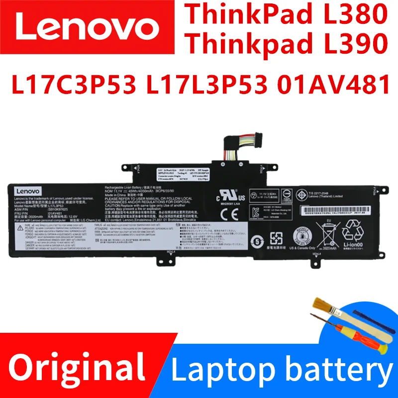 

New Lenovo Original Thinkpad L380 L390 Yoga S2 3rd 4th Laptop Battery L17C3P53 L17L3P53 L17M3P55 01AV481 01AV482 S2 Yoga 2018