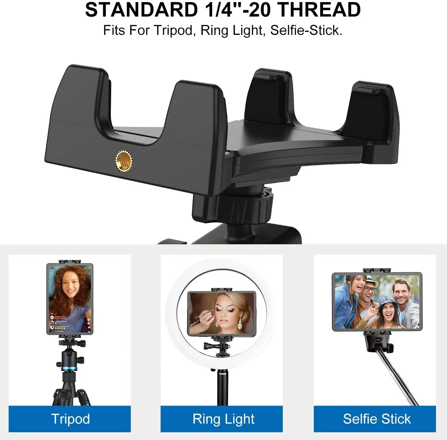 Enhanced Airplane and Travel Tablet Holder - Foldable 360° Rotation Hands-Free Stand