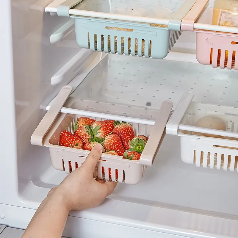 

Storage Box Kitchen Accessories Fridge Organizer Storage Box Refrigerator Drawer Plastic Storage Container Shelf Fruit Egg Food