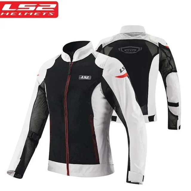 LS2  Motorcycle Jacket LS2 MJ127 Original Reflective Biker Jacket Men Spring Summer Motocross Racing Breathable Riding Clothing 3