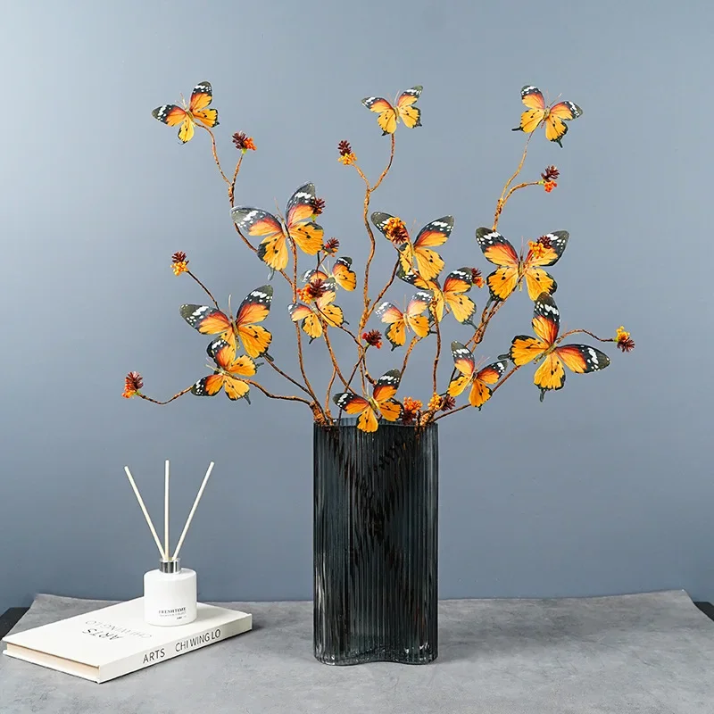 

Artificial Butterfly Branches DIY Butterfly Bouquet Home Decoration Ornaments Artificial Artificial Flowers