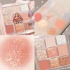 Snow Sequin 9-Color Eye Shadow Palette Glitter Snowflake Diamond Pink Eye Shadow Korean Charming Contour Eyes Make Up Palette 2