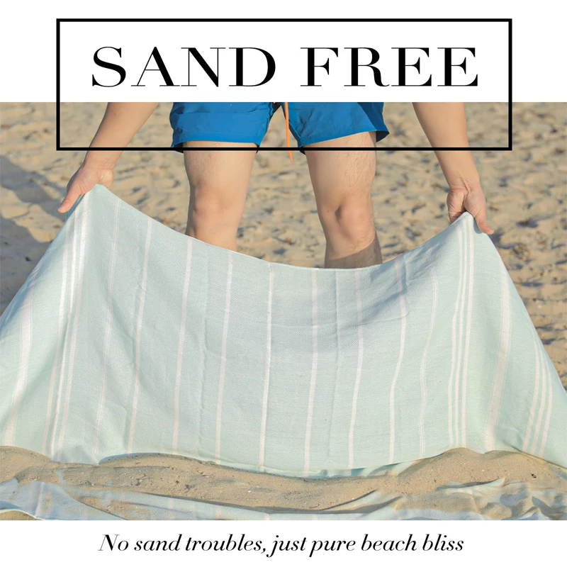 Cotton Turkish Beach Towels Extra Large Sand Free Quick Dry Clearance Swim Bath Camping  Towel Travel Blanket Adult Essentials 4