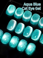 1Pc 10Ml Blue Cat Eye Gel Nail Polish Glitter Manicure UV LED Soak Off Nail Magnetic Gel Polish Nail Art DIY 4