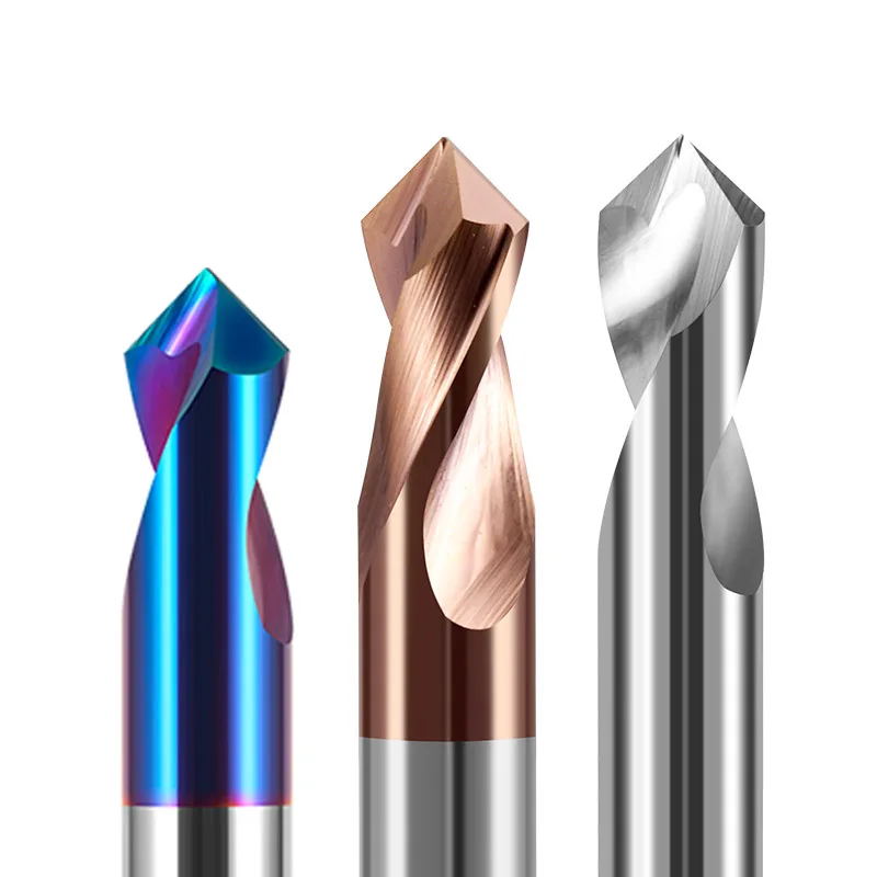 

HRC60 Coated Tungsten Carbide Steel Point Angle 90 Degree Spot Drill Bit for Machining Hole CNC Chamfering Tools End Mill Cutter