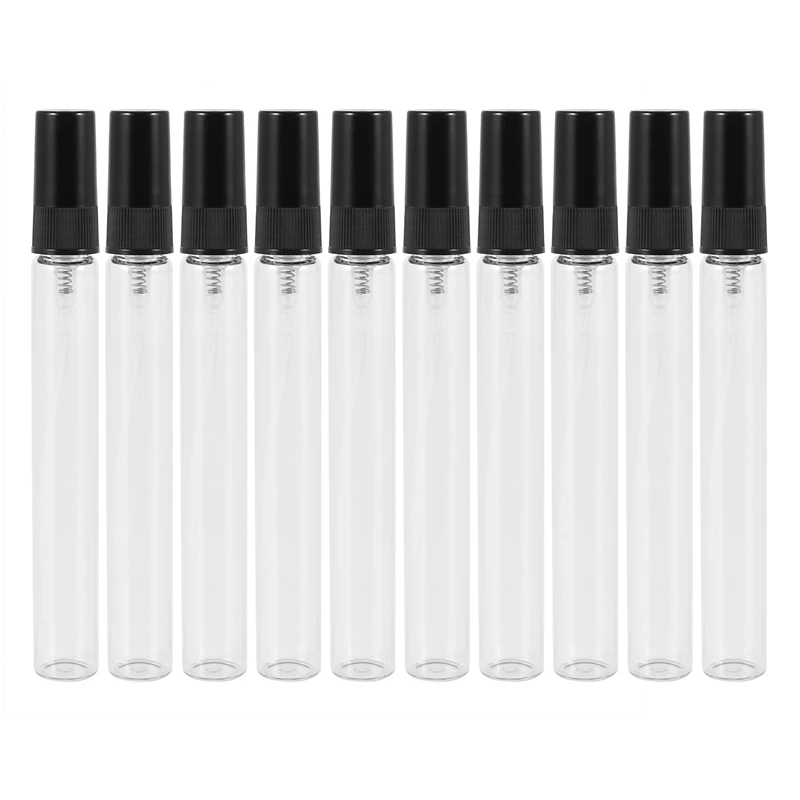 

50Pcs Mini Portable Glass Perfume Bottle Travel Size Empty Perfume Glass Spray Bottles(10Ml)