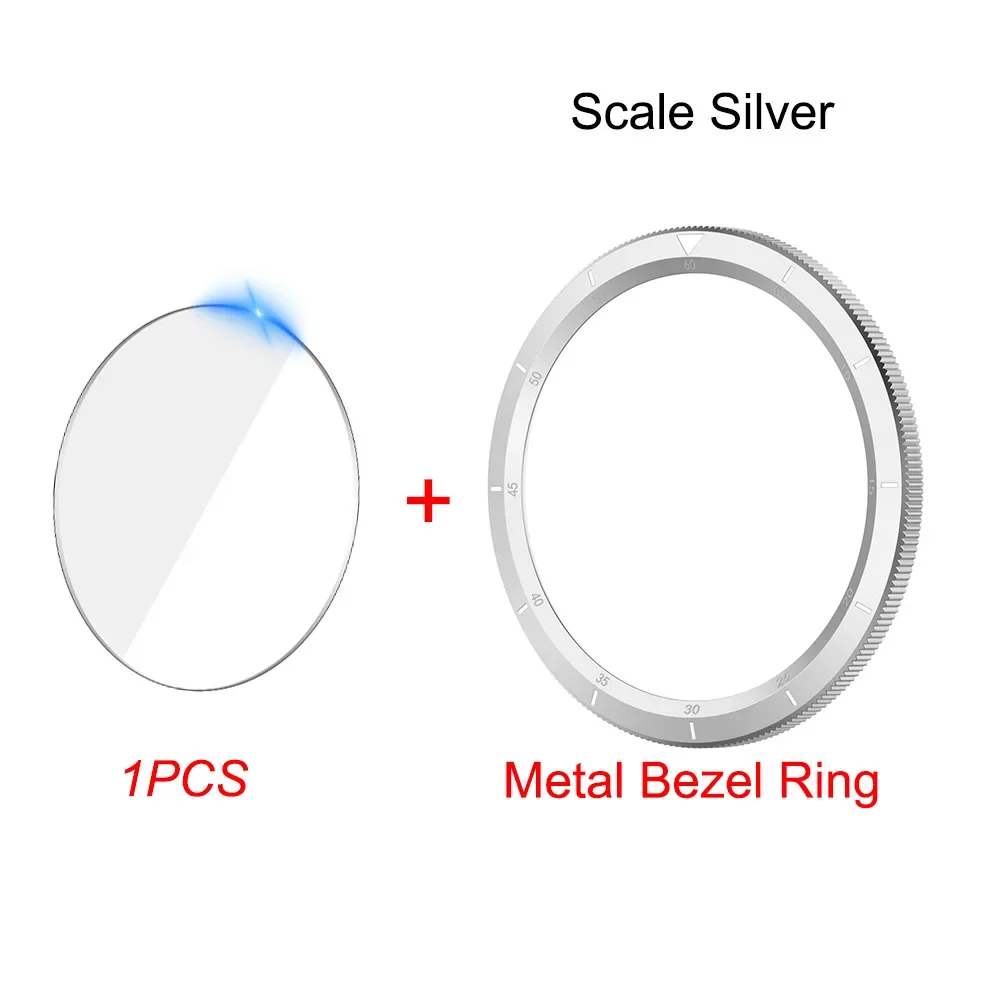 Premium Metal Bezel Ring with Tempered Glass Protective Film