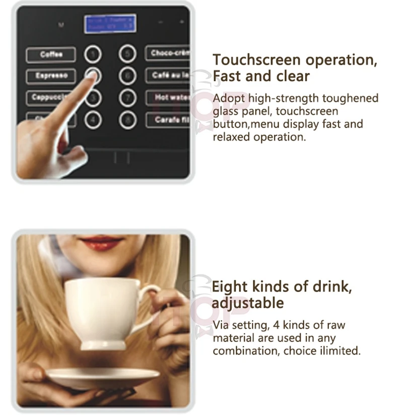 ITOP Commercial Instant Beverage Machine 7Hot Different Drinks Hot Water Flavor Adjustment Have CE Coffee Maker 220-240V