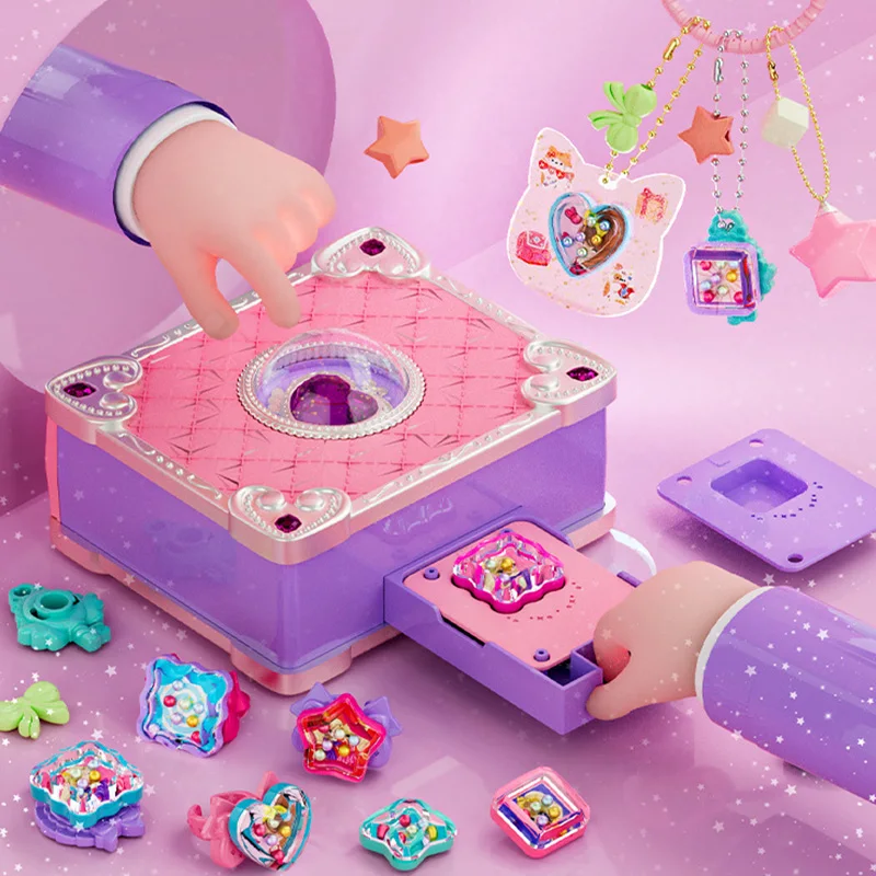 DIY Sticker Mark Beauty Fashion Toys Princess Magic Book Creative Handmade 3D Sticker Machine Game Party Gift for Girl Kids