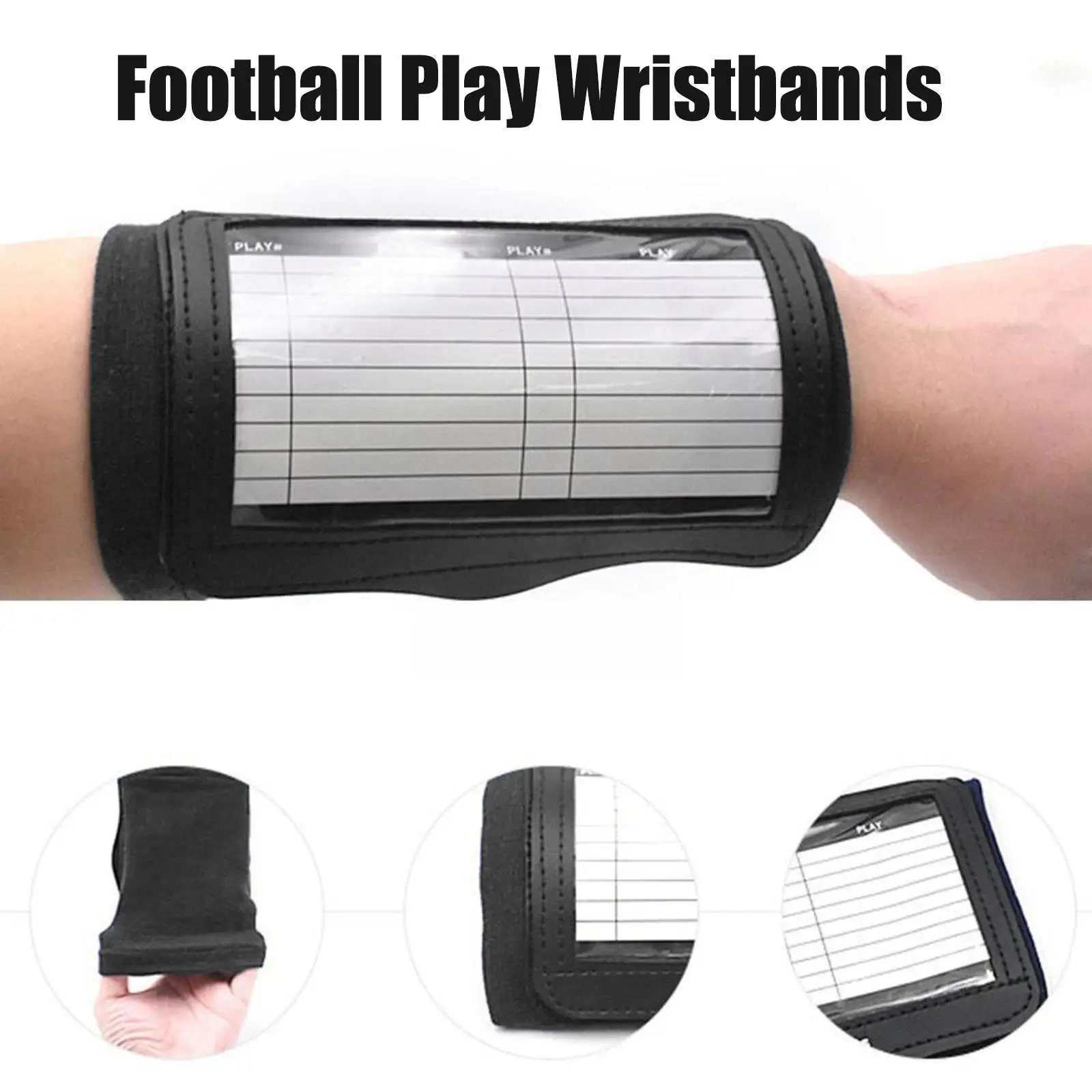 Playbook Football Wristband Wrist Wristbands Basketball Quarterback