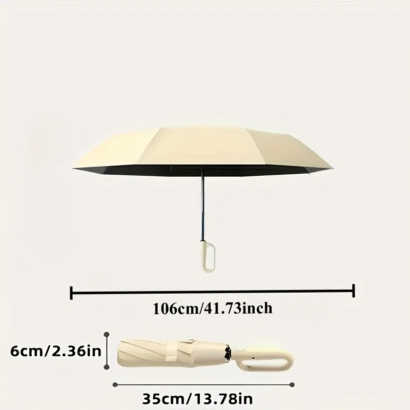 Stylish UV Protection Compact Folding Umbrella with Loop Buckle
