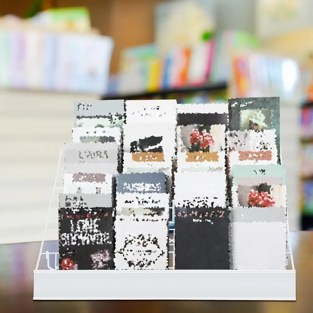 6 Tier Wire Countertop Rack Comic Book Rack Wide Tabletop Display Magazine for Book Brochure Literature Greeting Card Shelf 3