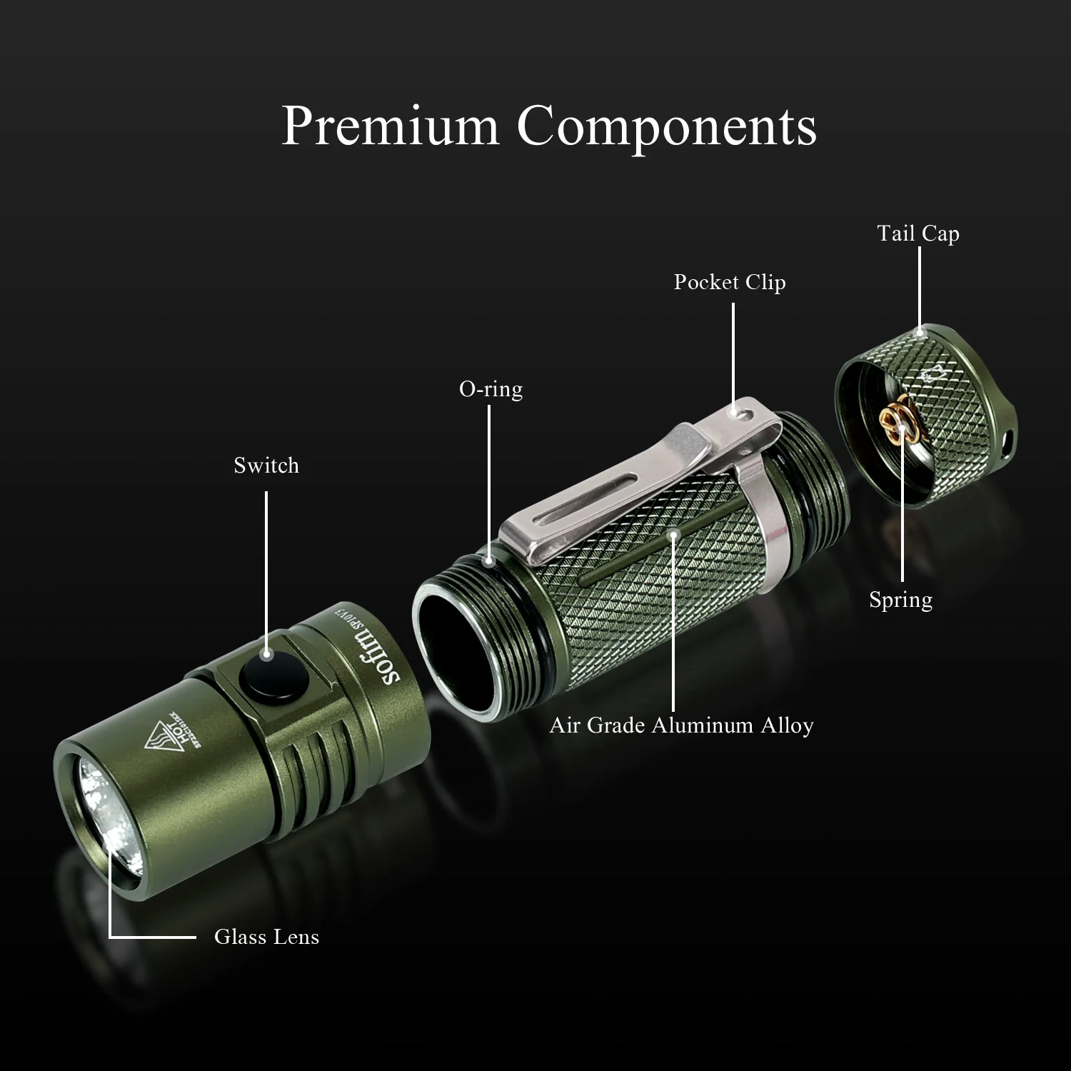 Фото Sofirn SP10 V3 светодиодный AA 14500 Flash светильник LH351D 1000lm IPX8 Mini тактический фонарь брелок с индексом цветопередачи №4