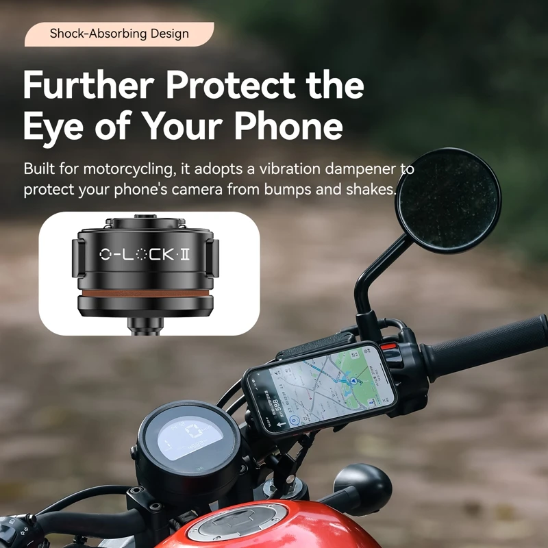 Ulanzi O-LOCK Ⅱ Motorcycle Handlebar Clamp Mount Quick-Release