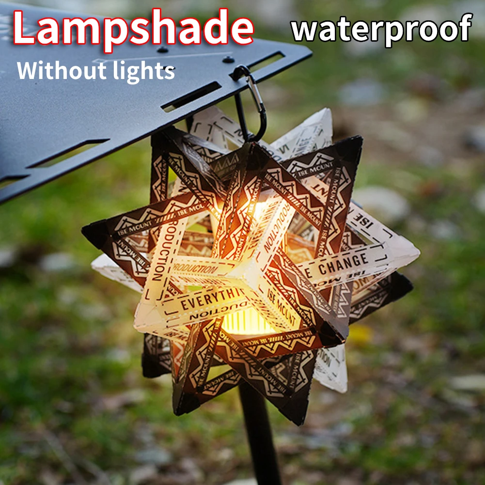 Portable Polar Star PP Board Lampshade Waterproof Polestar Camp Lamp Shade Hollow out Lamp Shade Ornament Lantern Accessories rattan lamp shade glass lamp shade paper lamp shade flashlight diffuser lampshade lamp shade