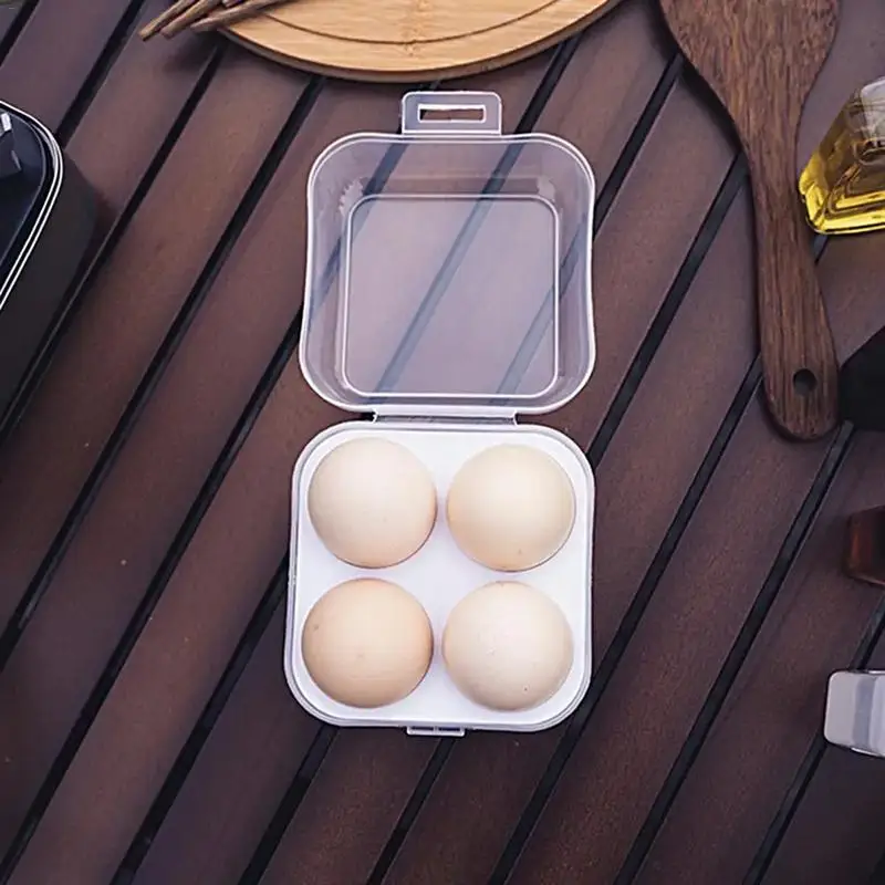 Egg Container Shockproof for Camping Refrigerator 4 Compartments Portable egg container