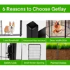 Garden Fencing 48in High, 12 Panels Total 26.6Ft(L) Dog Fence Outdoor for Yard, Gate 21 in Wide with Low Sills. Black Metal Fenc 2
