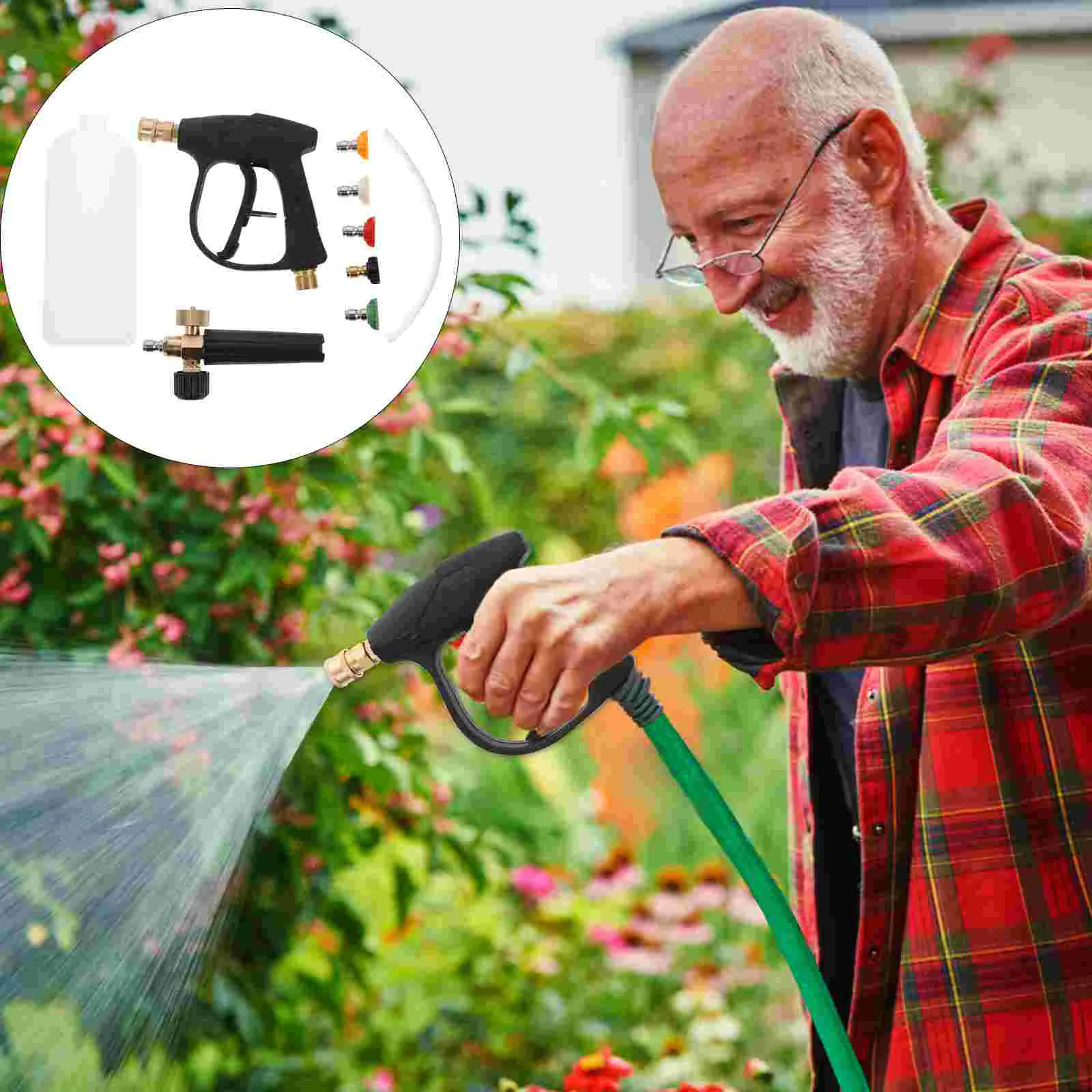 

High Pressure Water Gun Sprayer Nozzle Car Wash Tool Cleaning for Auto Kit Garden Watering Device Cars