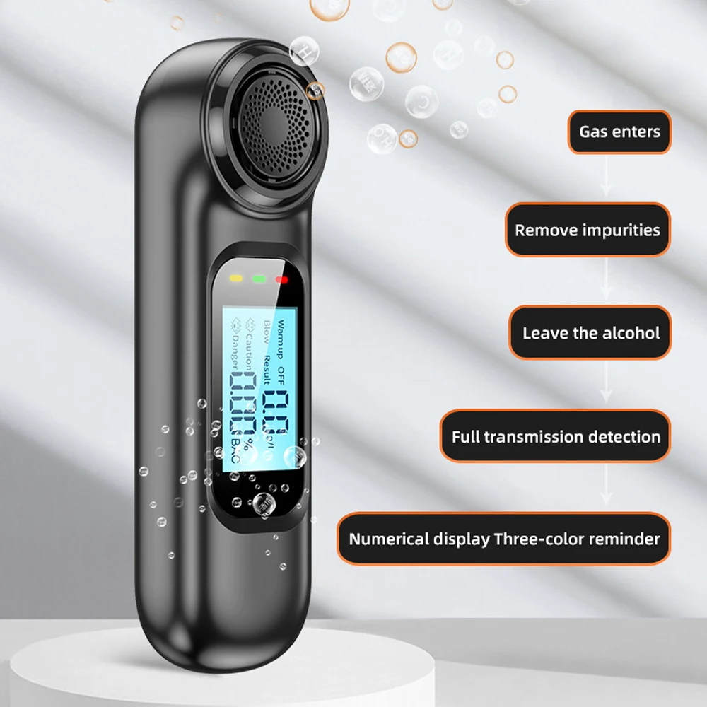 Alcohol Tester Digital Display Rechargeable Breathalyzer Alcohol Breath Tester AM01
