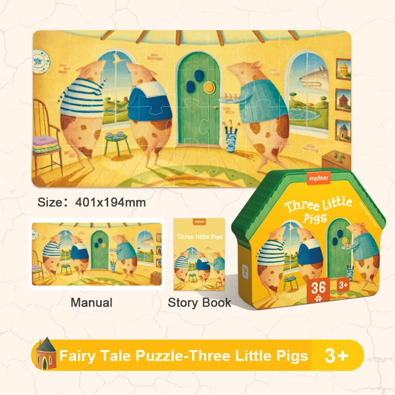 Mideer Artist's Fairy Tale Puzzle Game Halloween Children's Toy Jigsaw Montessori Educational Intellectual DIY Gift 5