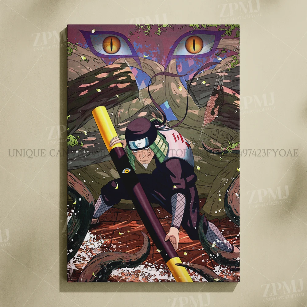 Anime Wall Art: Uchiha Madara Canvas Painting - Japanese Style Home Decor