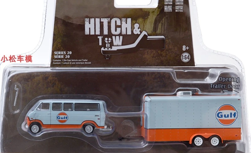 GreenLight 1:64 1972 Персиковое Масло Для Ford Club пикап закрытый автомобильный прицеп