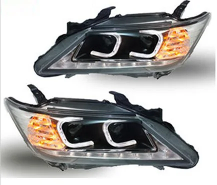 

2pcs Car Styling For Camry Headlight 2012 2013 2014year Camry Taillight DRL Bi Xenon Lens High Low Beam Parking Fog