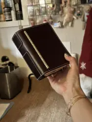 Premium Dark Brown Leather A7 Notebook with Thick Blank Pages - Ideal - A7 (Chocolate)