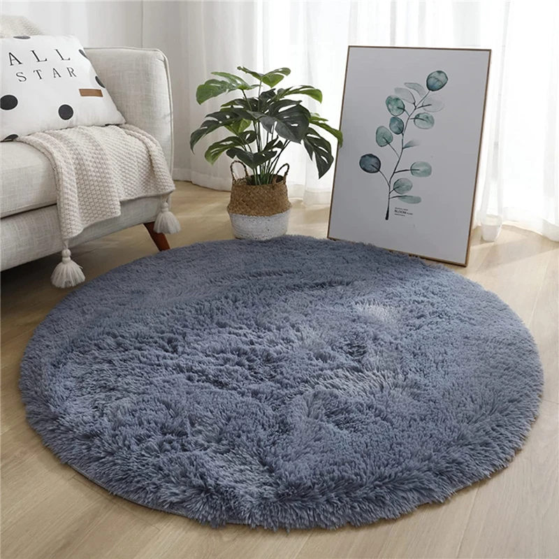 Bubble Kiss Round Orange Fluffy Plush Carpet for Home Living Room Decor  Long Piles Thick Area Rugs Bedroom Velvet Floor Mats 6