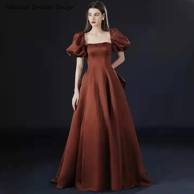 Pale Brown pleated sleeveless flared gown – 101 Hues