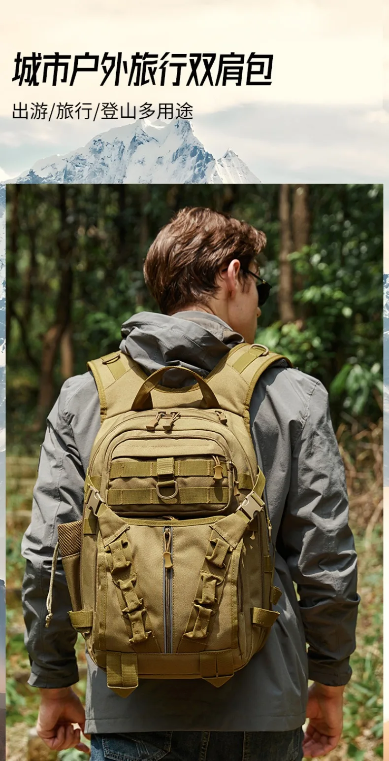 Description Picture 4 of itemMen's fishing lure rod luggage camping mountaineering backpack hunting multi-functional military tactical fishing shoulder bag